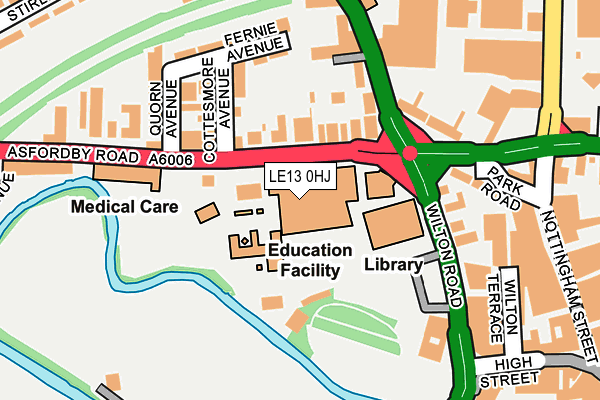 LE13 0HJ map - OS OpenMap – Local (Ordnance Survey)