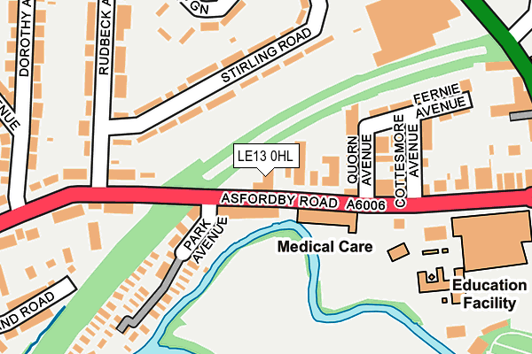 LE13 0HL map - OS OpenMap – Local (Ordnance Survey)