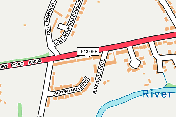 LE13 0HP map - OS OpenMap – Local (Ordnance Survey)