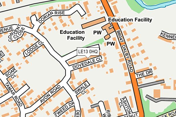 LE13 0HQ map - OS OpenMap – Local (Ordnance Survey)