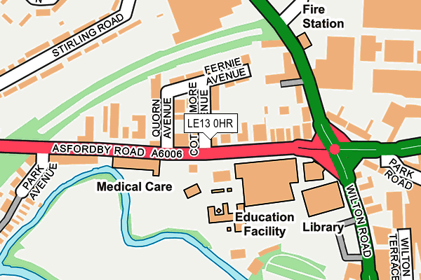 LE13 0HR map - OS OpenMap – Local (Ordnance Survey)