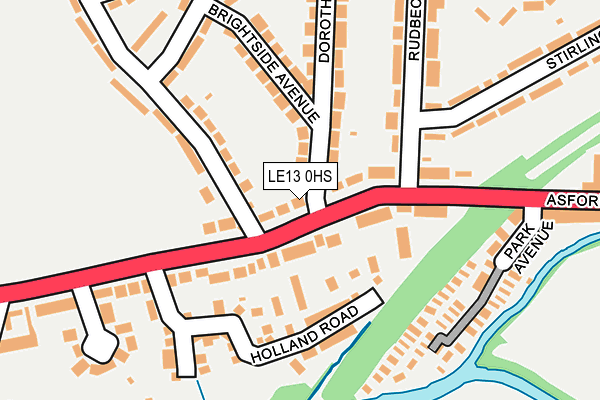 LE13 0HS map - OS OpenMap – Local (Ordnance Survey)