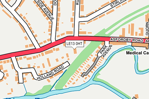 LE13 0HT map - OS OpenMap – Local (Ordnance Survey)