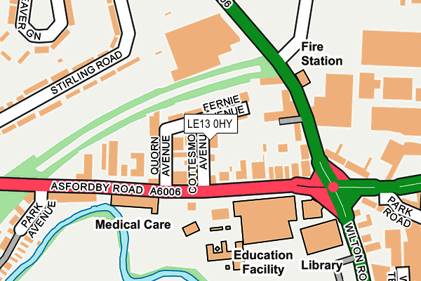 LE13 0HY map - OS OpenMap – Local (Ordnance Survey)