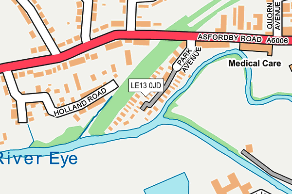 LE13 0JD map - OS OpenMap – Local (Ordnance Survey)