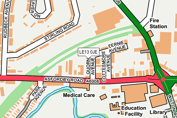 LE13 0JE map - OS OpenMap – Local (Ordnance Survey)