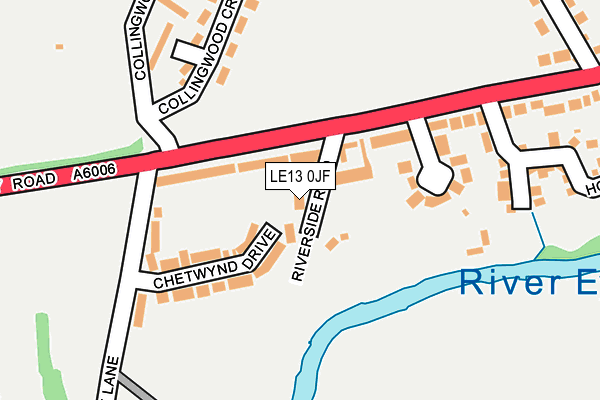 LE13 0JF map - OS OpenMap – Local (Ordnance Survey)