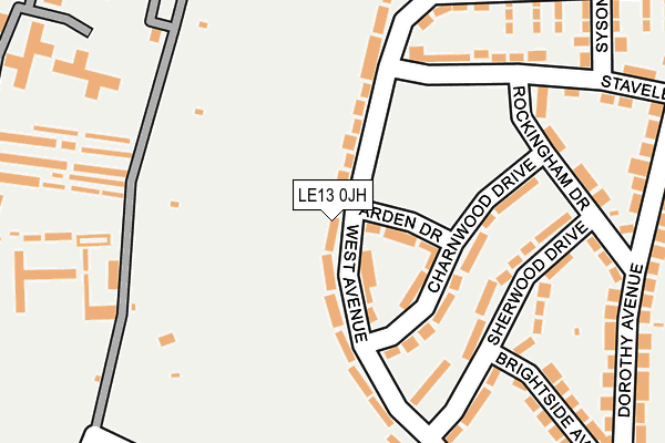 LE13 0JH map - OS OpenMap – Local (Ordnance Survey)