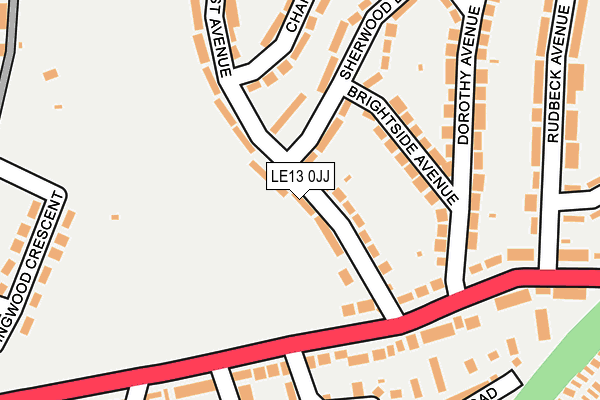 LE13 0JJ map - OS OpenMap – Local (Ordnance Survey)