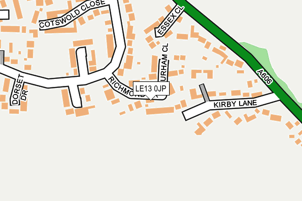 LE13 0JP map - OS OpenMap – Local (Ordnance Survey)