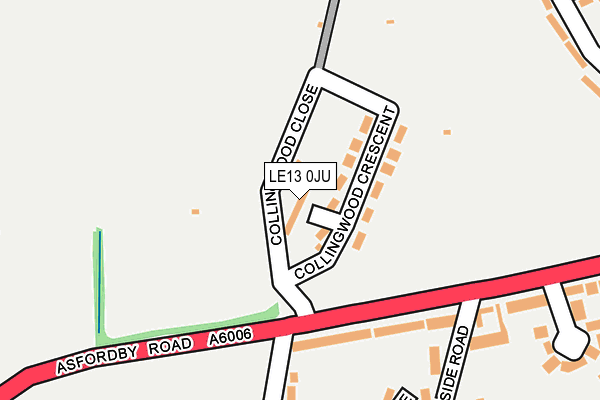 LE13 0JU map - OS OpenMap – Local (Ordnance Survey)