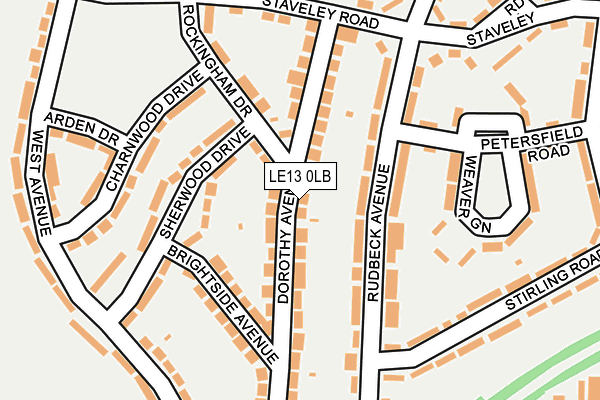 LE13 0LB map - OS OpenMap – Local (Ordnance Survey)