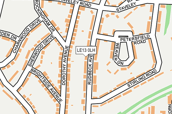 LE13 0LH map - OS OpenMap – Local (Ordnance Survey)