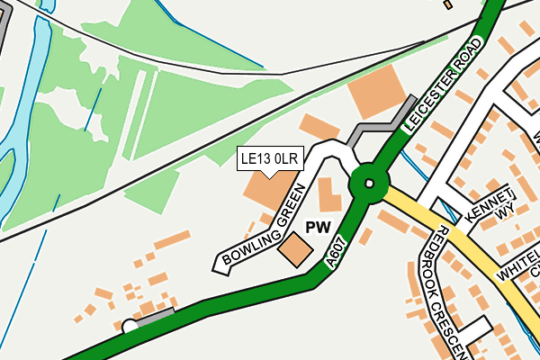 LE13 0LR map - OS OpenMap – Local (Ordnance Survey)