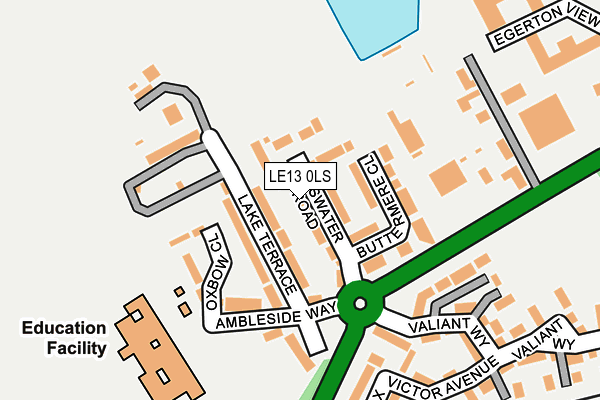 LE13 0LS map - OS OpenMap – Local (Ordnance Survey)