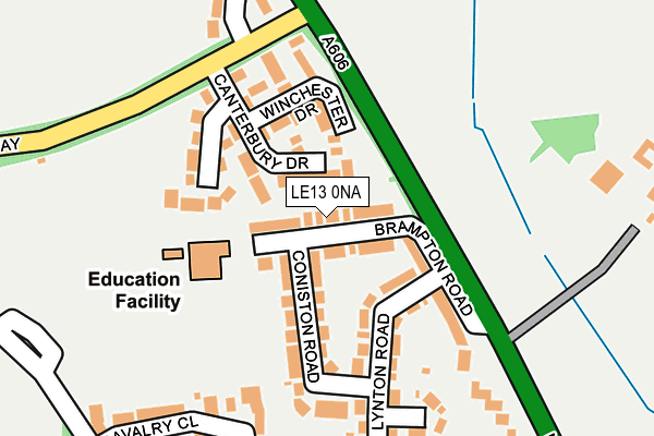 LE13 0NA map - OS OpenMap – Local (Ordnance Survey)
