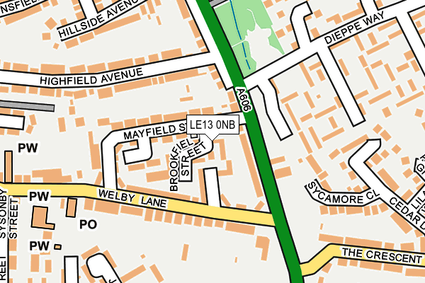 LE13 0NB map - OS OpenMap – Local (Ordnance Survey)