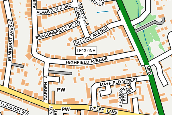 LE13 0NH map - OS OpenMap – Local (Ordnance Survey)