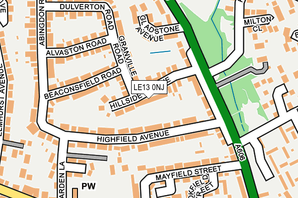 LE13 0NJ map - OS OpenMap – Local (Ordnance Survey)