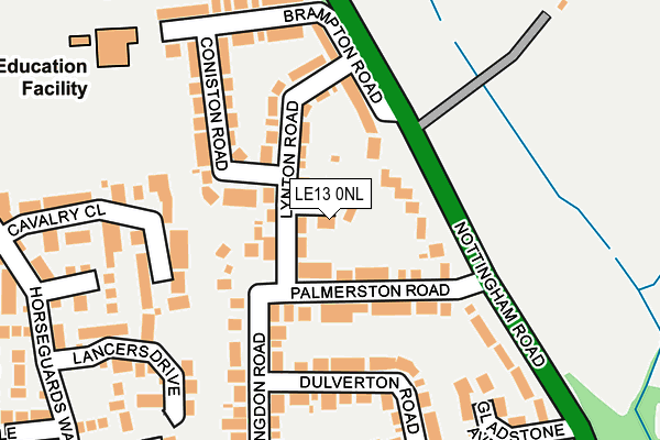 LE13 0NL map - OS OpenMap – Local (Ordnance Survey)
