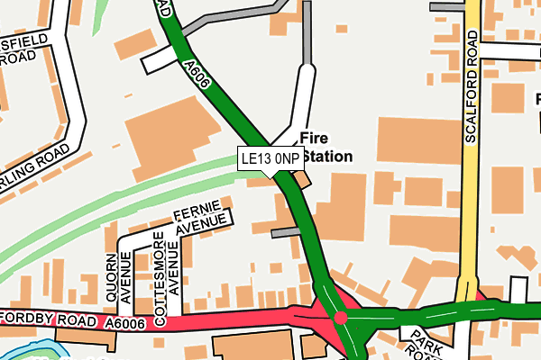 LE13 0NP map - OS OpenMap – Local (Ordnance Survey)