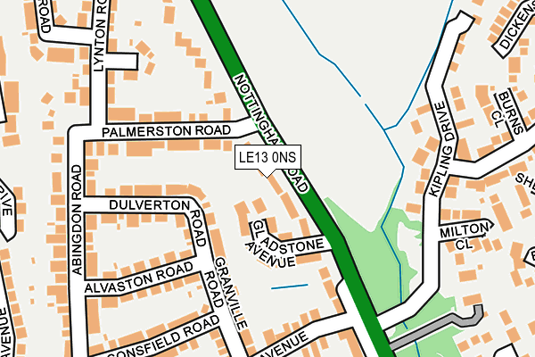 LE13 0NS map - OS OpenMap – Local (Ordnance Survey)