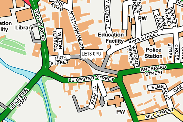 LE13 0PU map - OS OpenMap – Local (Ordnance Survey)