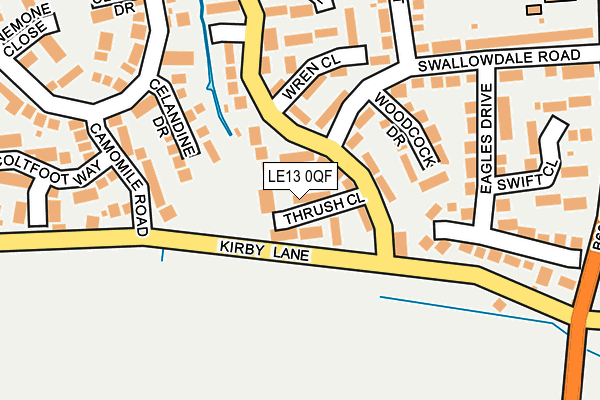 LE13 0QF map - OS OpenMap – Local (Ordnance Survey)