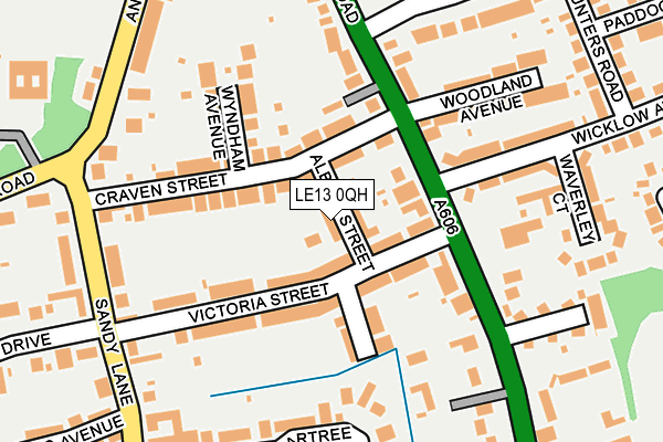 LE13 0QH map - OS OpenMap – Local (Ordnance Survey)