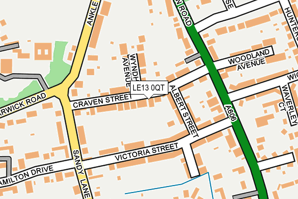 LE13 0QT map - OS OpenMap – Local (Ordnance Survey)