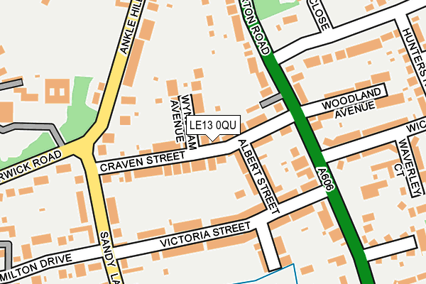 LE13 0QU map - OS OpenMap – Local (Ordnance Survey)