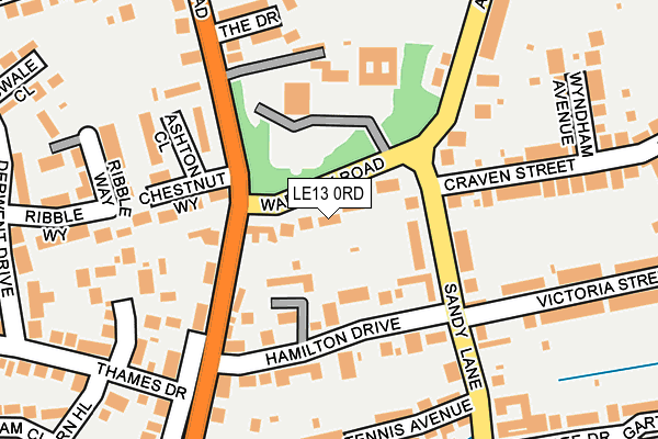 LE13 0RD map - OS OpenMap – Local (Ordnance Survey)