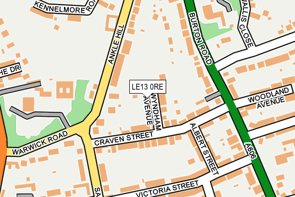 LE13 0RE map - OS OpenMap – Local (Ordnance Survey)