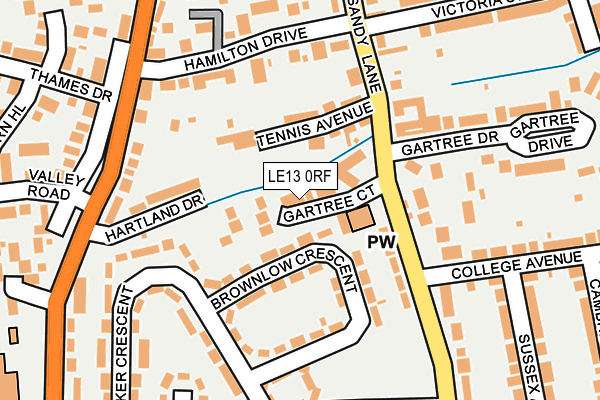 LE13 0RF map - OS OpenMap – Local (Ordnance Survey)