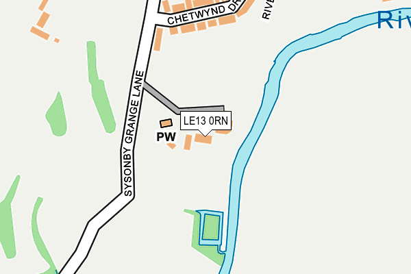 LE13 0RN map - OS OpenMap – Local (Ordnance Survey)