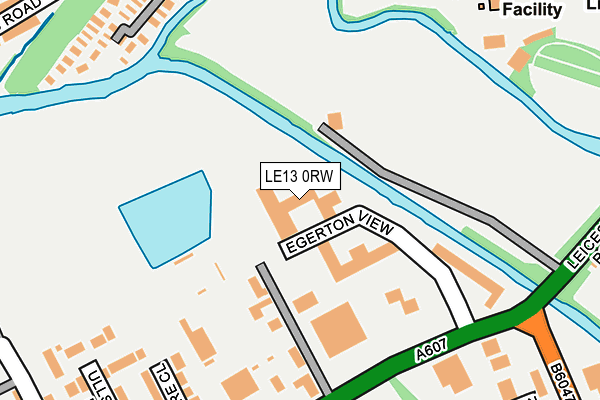 LE13 0RW map - OS OpenMap – Local (Ordnance Survey)