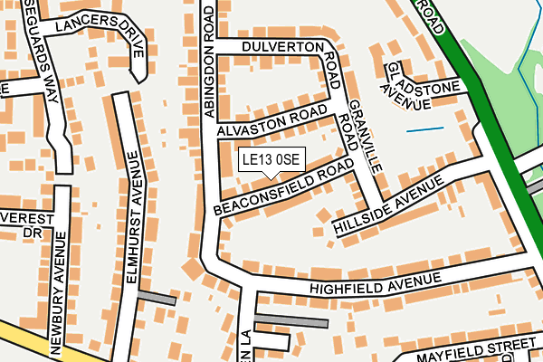 LE13 0SE map - OS OpenMap – Local (Ordnance Survey)