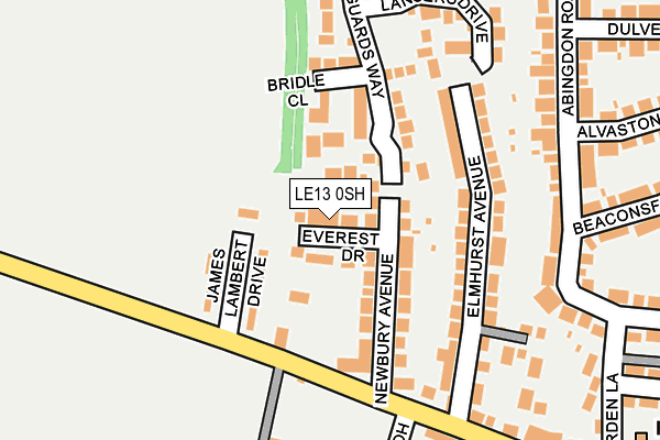 LE13 0SH map - OS OpenMap – Local (Ordnance Survey)