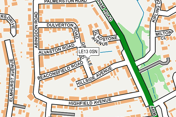 LE13 0SN map - OS OpenMap – Local (Ordnance Survey)