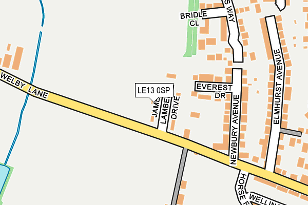 LE13 0SP map - OS OpenMap – Local (Ordnance Survey)