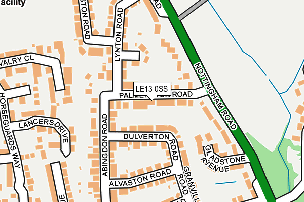LE13 0SS map - OS OpenMap – Local (Ordnance Survey)