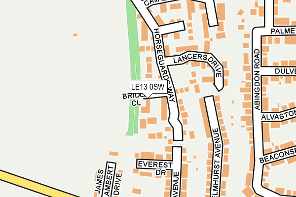 LE13 0SW map - OS OpenMap – Local (Ordnance Survey)