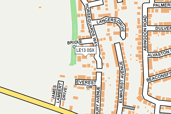 LE13 0SX map - OS OpenMap – Local (Ordnance Survey)