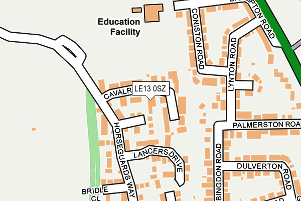 LE13 0SZ map - OS OpenMap – Local (Ordnance Survey)