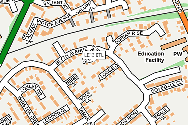LE13 0TL map - OS OpenMap – Local (Ordnance Survey)