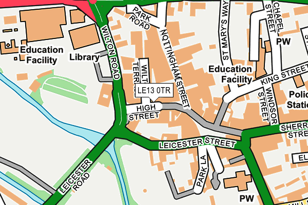 LE13 0TR map - OS OpenMap – Local (Ordnance Survey)