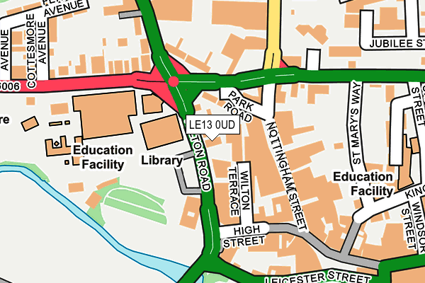 LE13 0UD map - OS OpenMap – Local (Ordnance Survey)