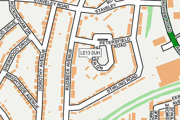 LE13 0UH map - OS OpenMap – Local (Ordnance Survey)