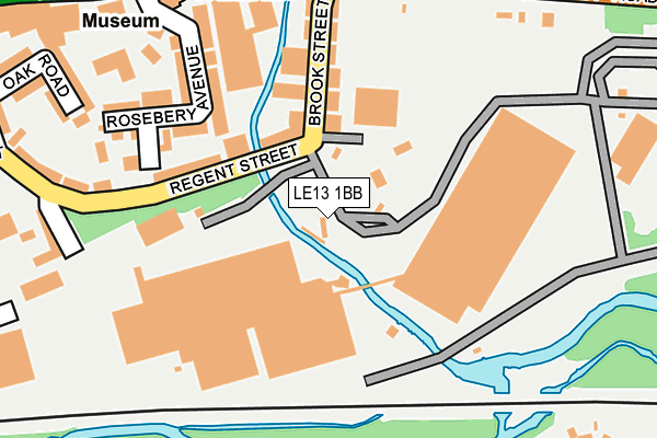 LE13 1BB map - OS OpenMap – Local (Ordnance Survey)