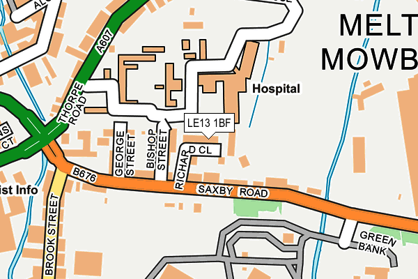 LE13 1BF map - OS OpenMap – Local (Ordnance Survey)